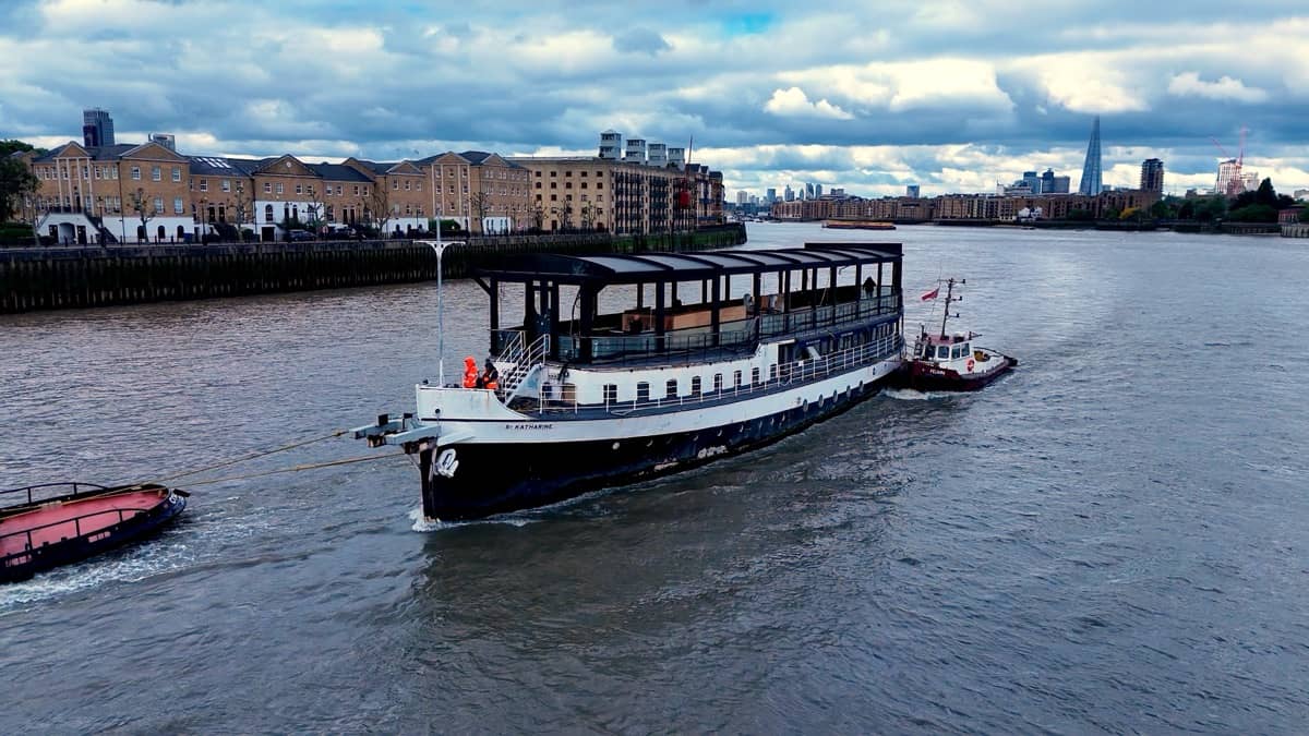 Historic Passenger Vessel ST KATHERINE Towage & Drydocking - Marine Support Photo